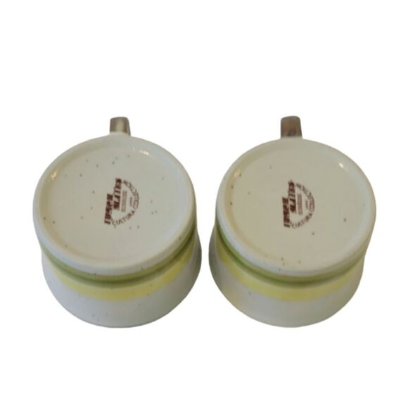 Vintage Lunch Mates Sunrise Cultura Collection Stoneware Soup Mug Set Of Two - Picture 3 of 5